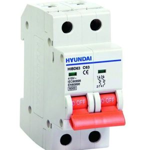 Mcb HyunDai HiBD63-N (2P) 6-63A 6kA