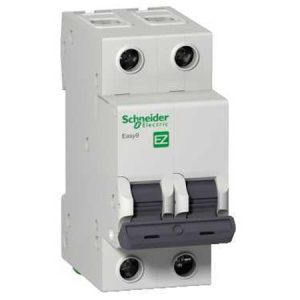 MCB EZ9F34263, Schneider Easy 2P 63A 4.5KA 230/ 400V