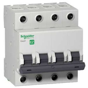 MCB EZ9F34463, Schneider Easy 4P 63A 4.5KA 230/ 400V