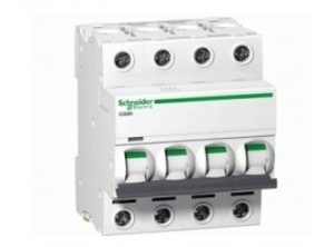 MCB EZ9F34450, Schneider Easy 4P 50A 4.5KA 230/ 400V