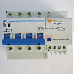 Rcbo CHINT DZ47LE 4P 6,10,16,20,25,32A 30mA
