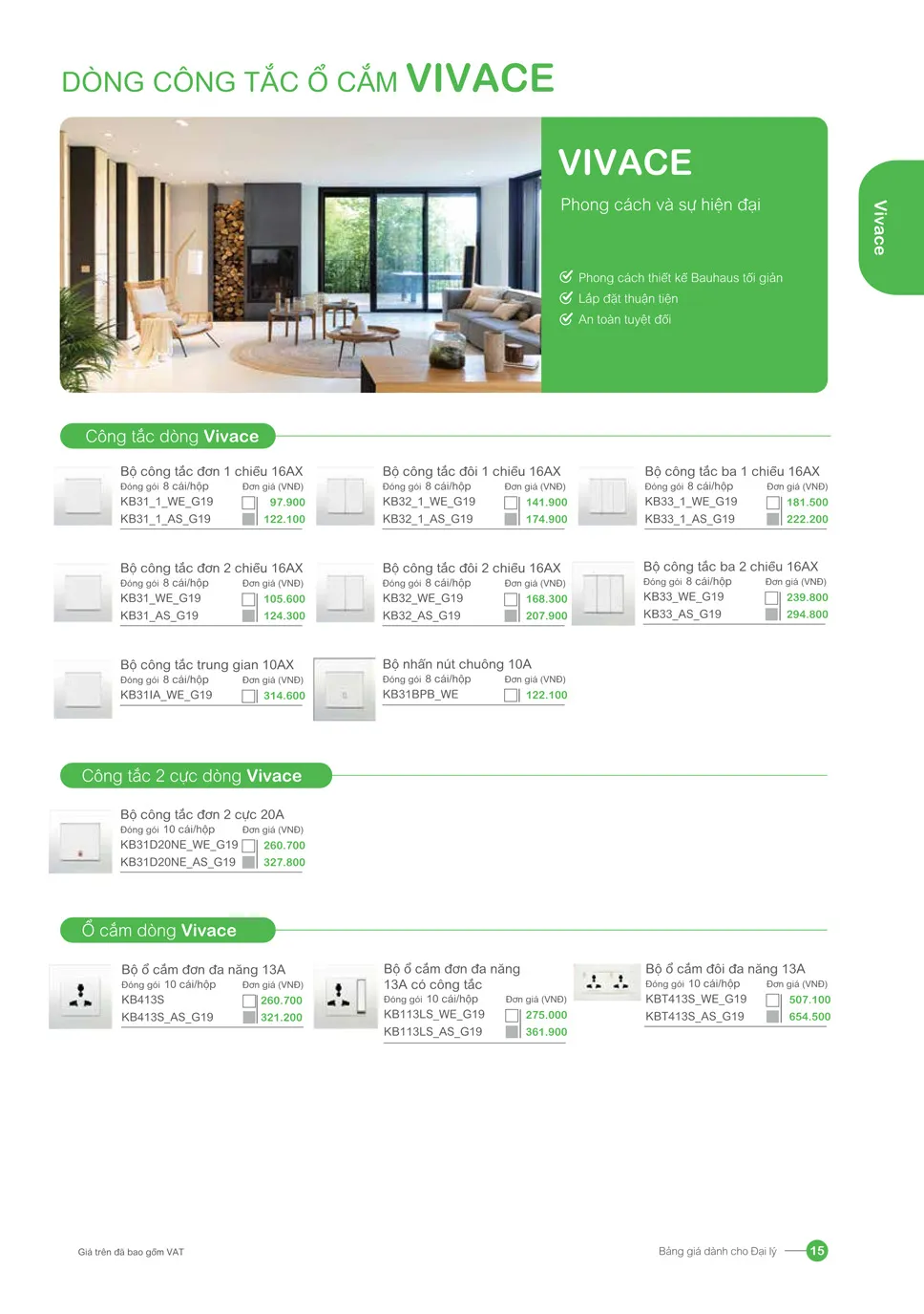 Bảng giá Schneider 2026 (dành cho đại lý) - Trang 15)