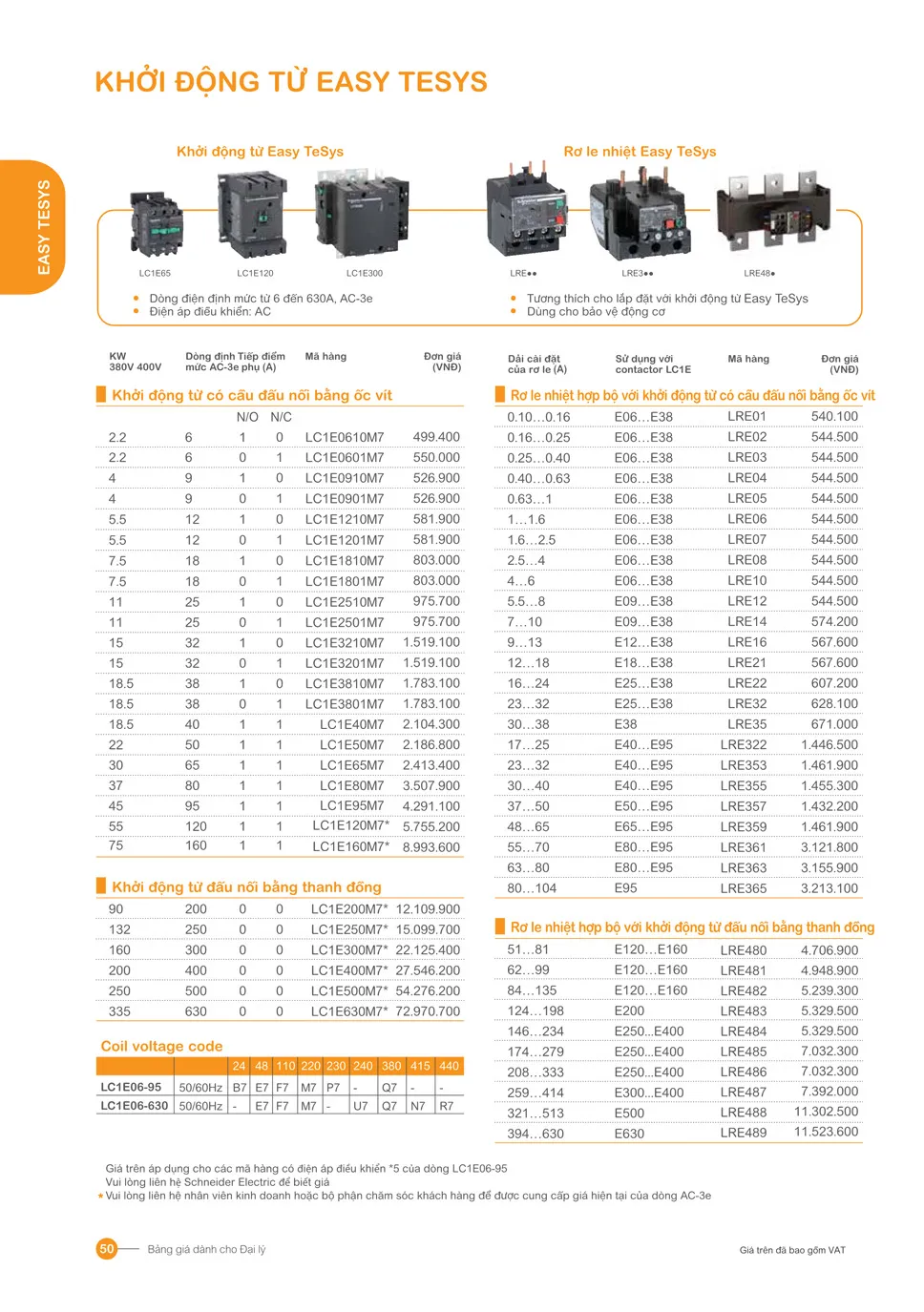 Bảng giá Schneider 2026 (dành cho đại lý) - Trang 50)