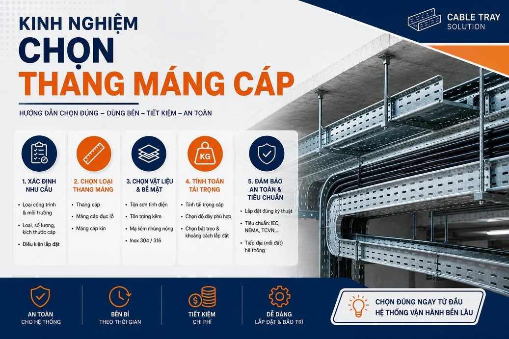 Kinh nghiệm chọn thang máng cáp